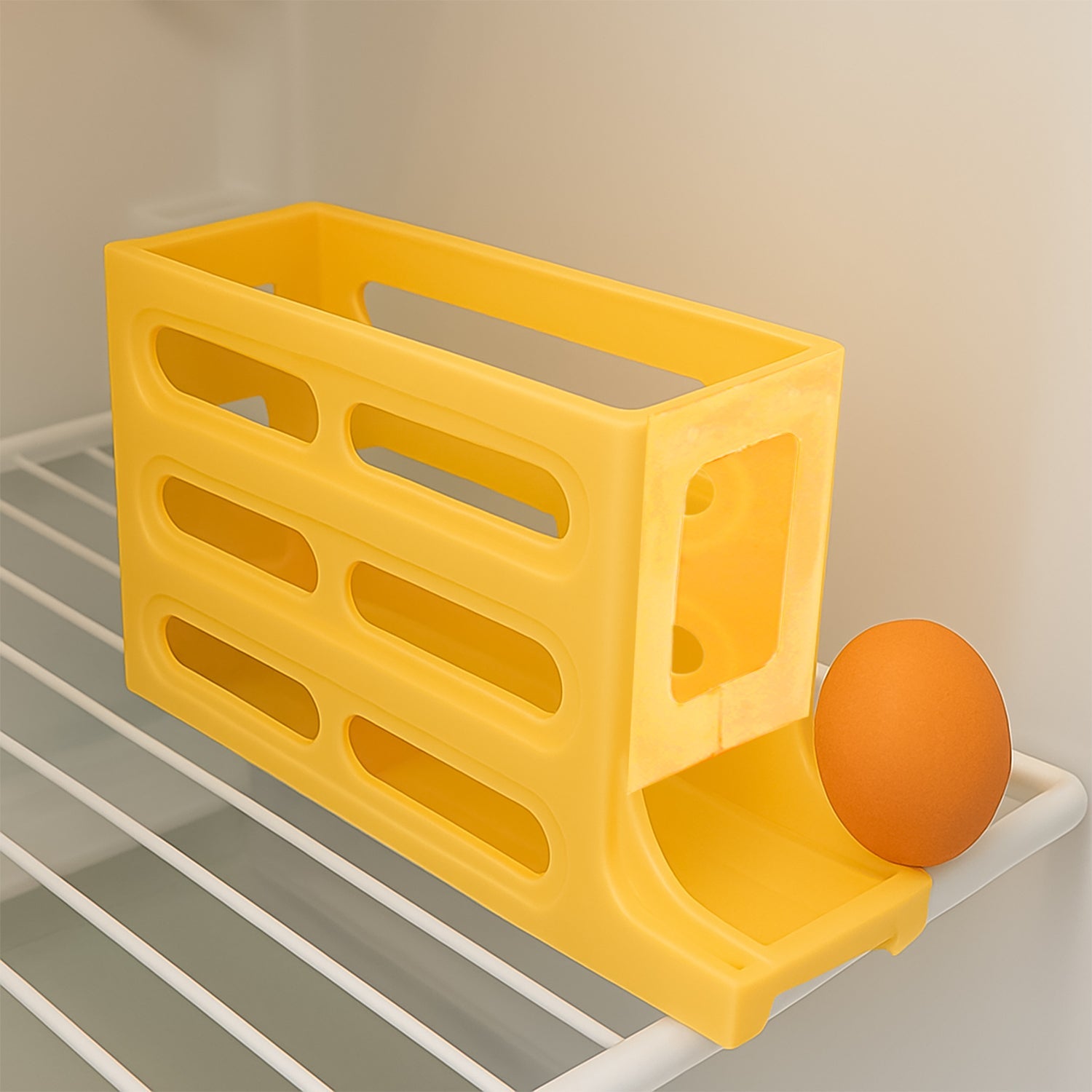 3-Layer Rolling Egg Storage Rack Dispenser (1 Pc) 3-Layer Rolling Egg Storage Rack Dispenser (1 Pc)